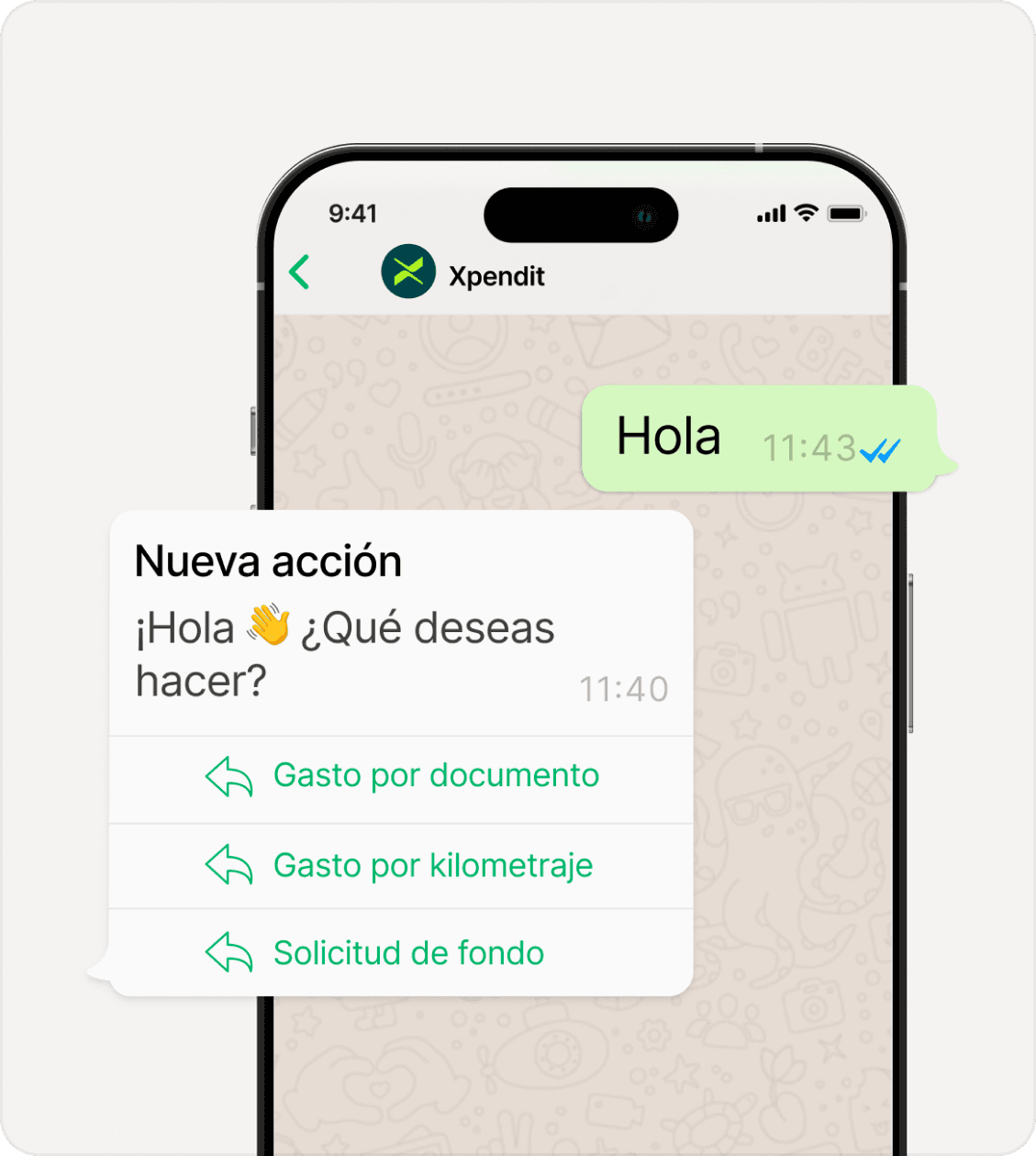 Capture expenses via WhatsApp in Xpendit